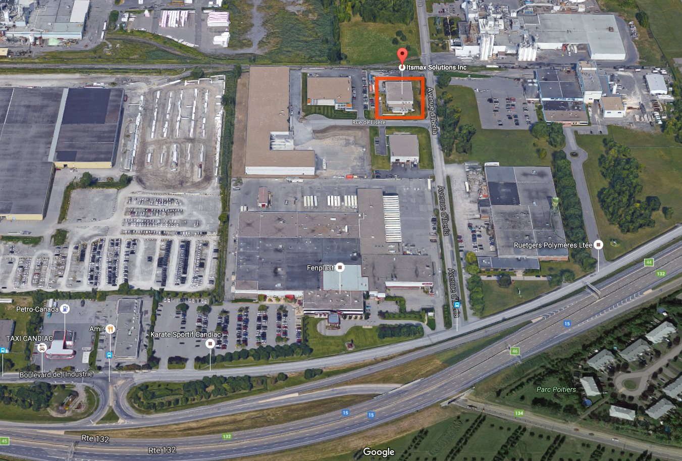 voir sur google map Localisation des bureau d'Itsmax